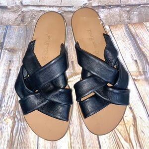 Paul Green Alicia Knotted Wedge Sandal in Black White Size 6